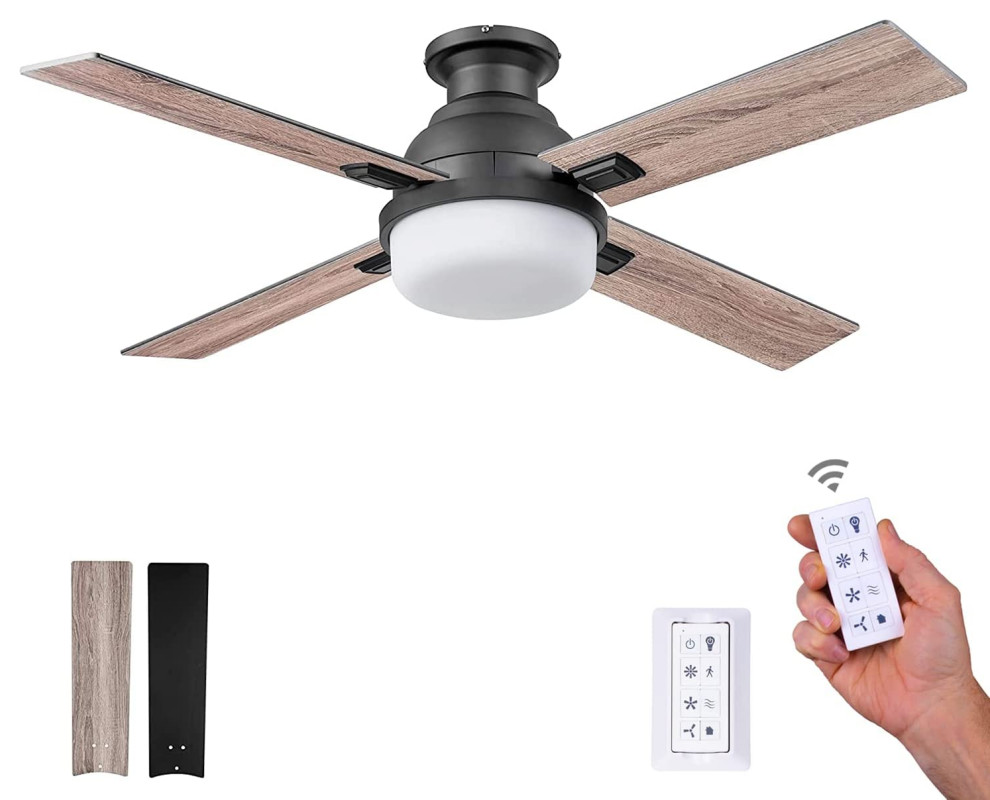 Prominence Home Kyrra Ceiling Fan with Light and Remote, 52 Inch