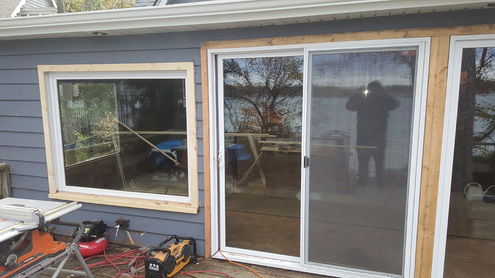 Vinyl Replacement Windows and sliding glass door in progress