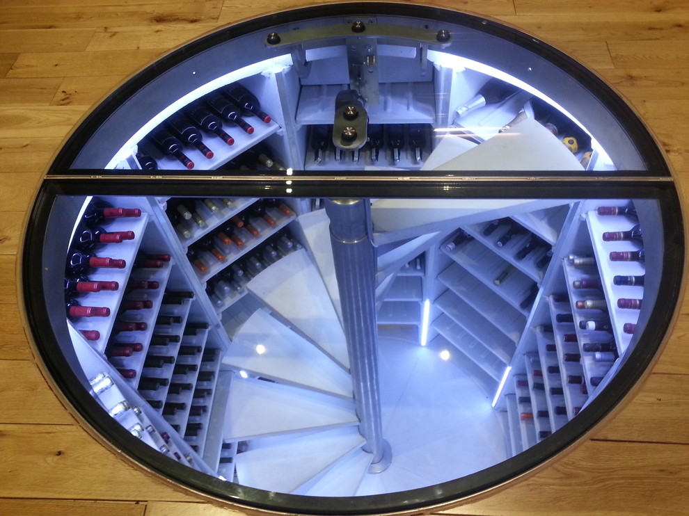 This is an example of a modern wine cellar in Melbourne.