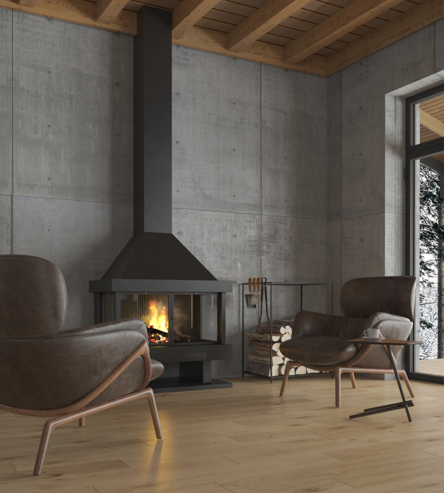 Дизайн-проект интерьера загородного дома (из бруса)