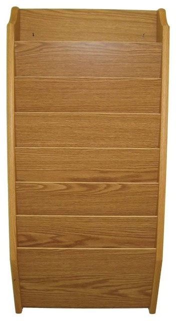 Wooden Mallet 7 Pocket Legal Size Wall File Holder In Light Oak Wooden Mallet 7 Pocket Legal Size Wall File Holder In Light Oak