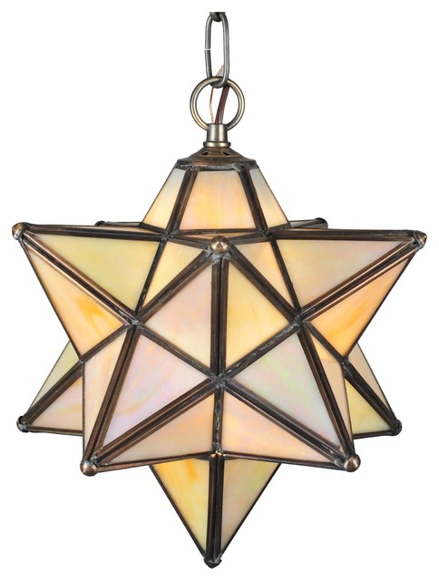 Moravian Star Pendant Light Brass | Shelly Lighting
