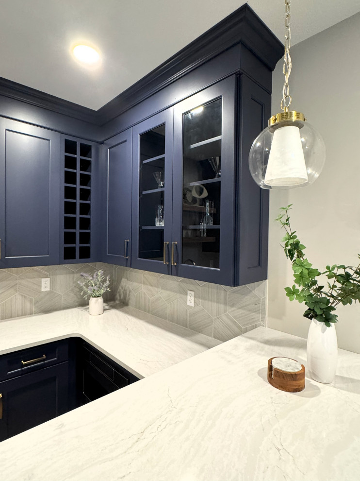 Luxury Transitional Basement Bar | Pittsburgh, PA