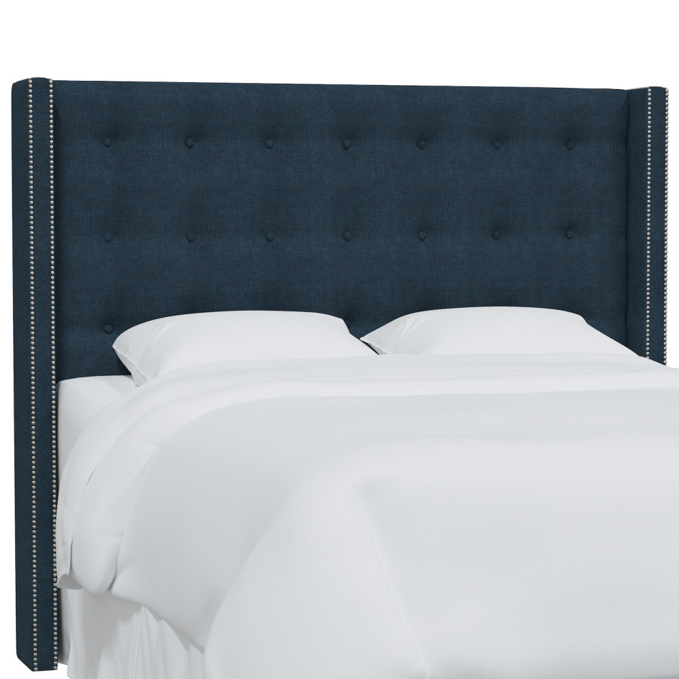 Kerry Button Tufted Wingback Headboard, Twin - Transitional ...