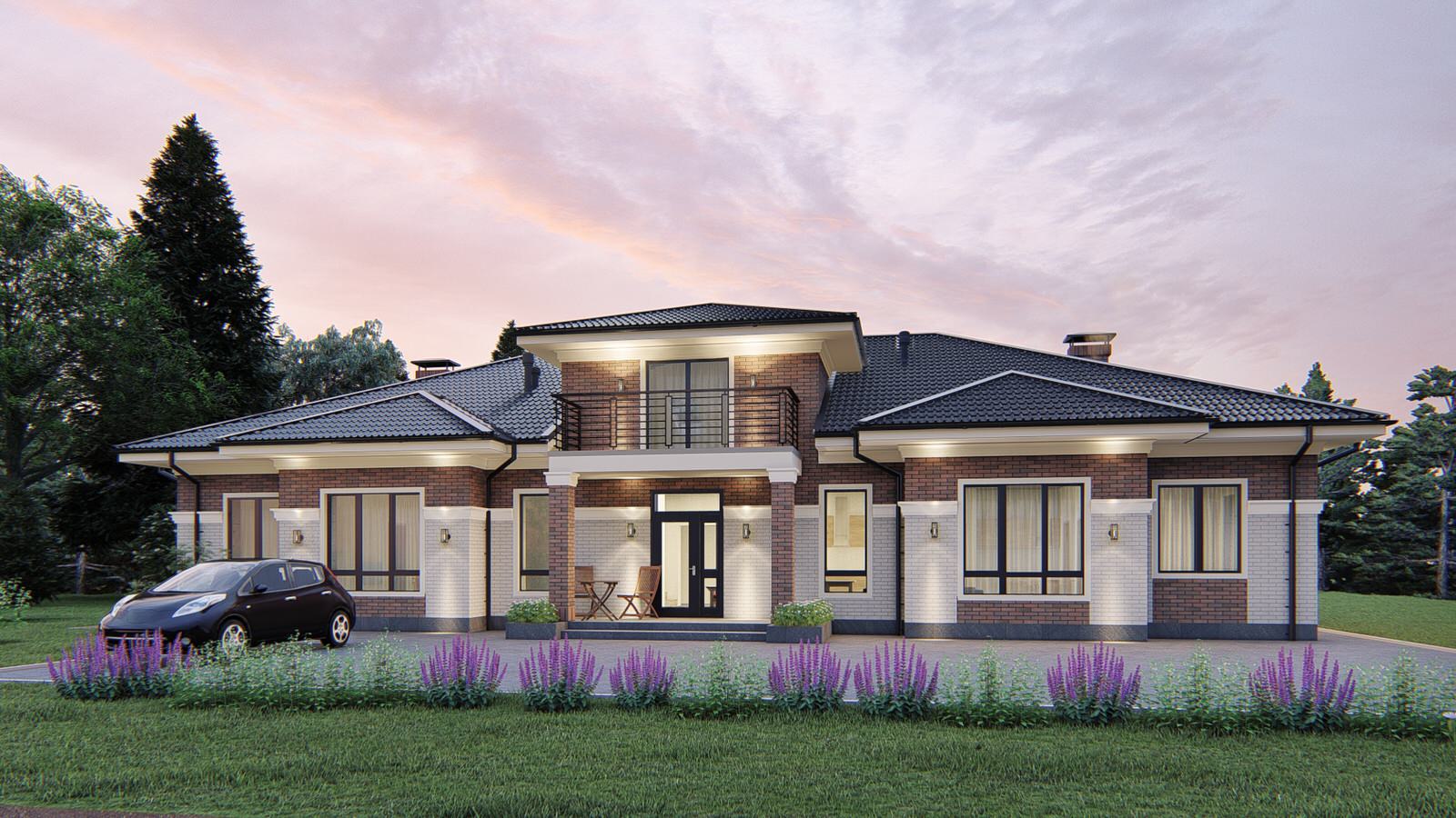 Варианты проекта гостевого дома в Подмосковье