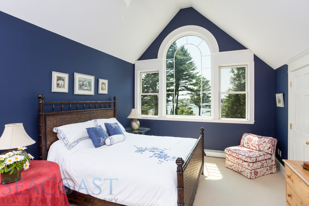 This is an example of an arts and crafts bedroom in Portland Maine.
