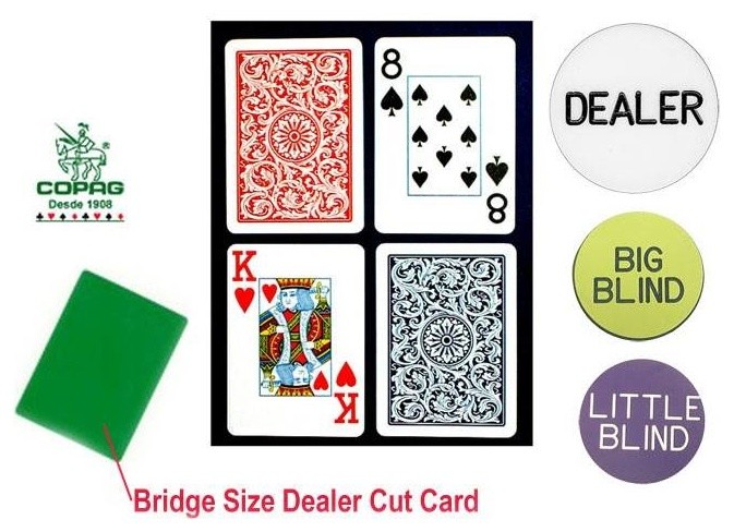 Copag Bridge Size Jumbo Index Playing Cards & Dealer Kit