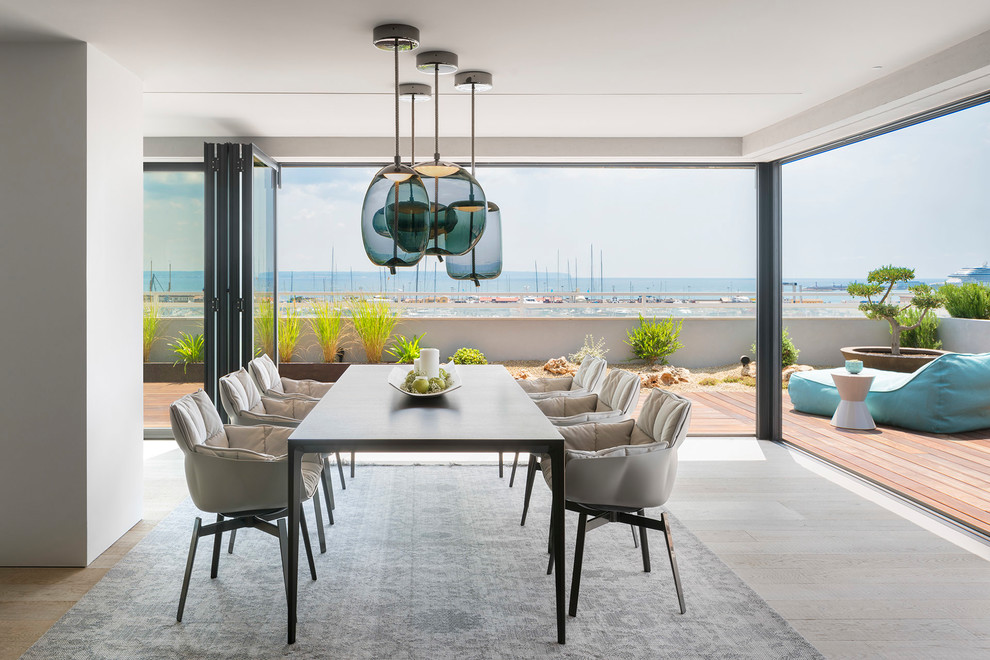 Design ideas for a contemporary separate dining room in Palma de Mallorca.