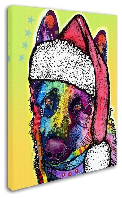 Dean Russo German Shepherd Christmas Canvas Art Contemporary Dean Russo German Shepherd Christmas Canvas Art