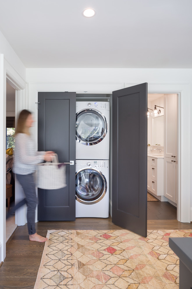 Photo of a transitional laundry room in Portland.