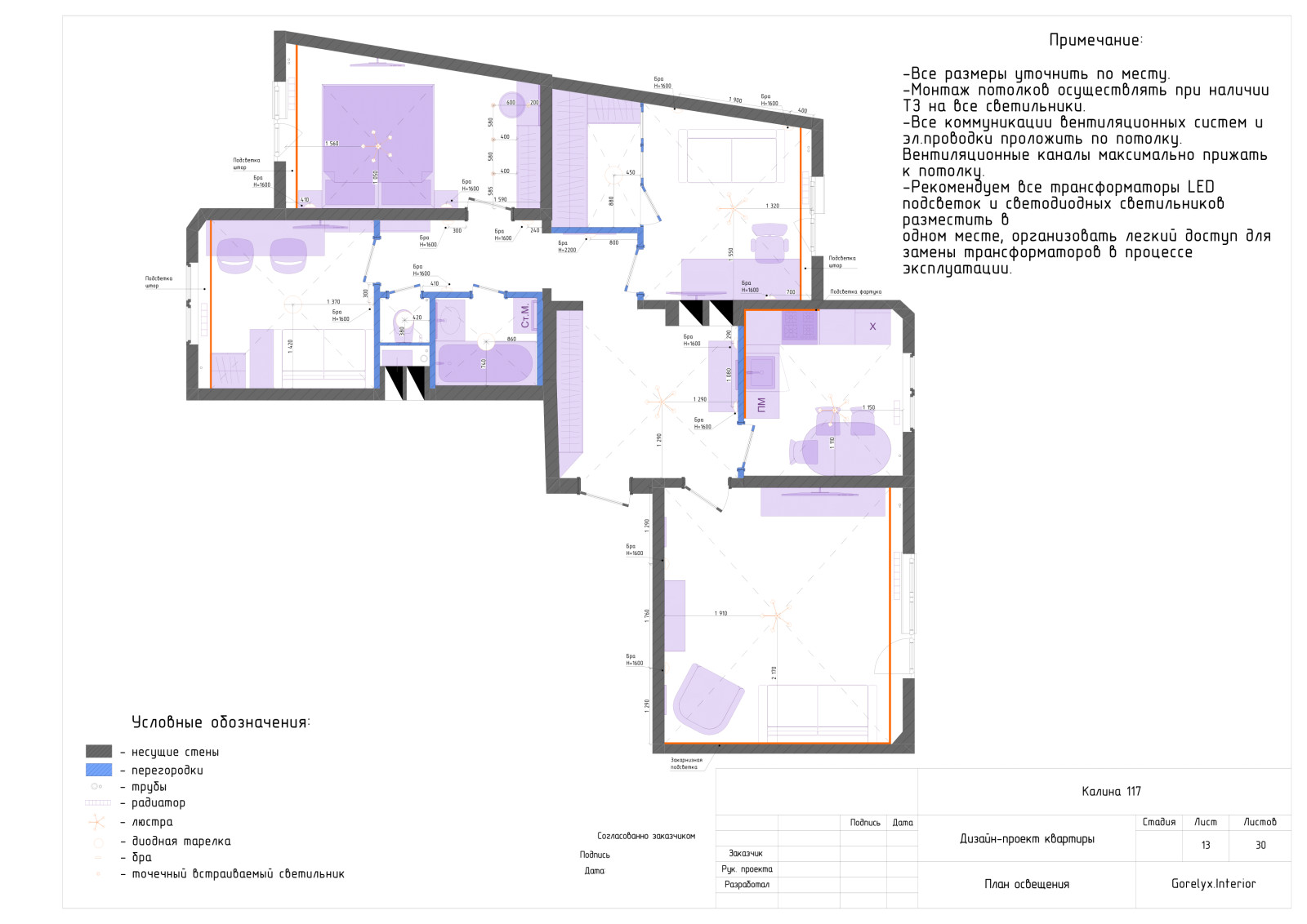 Дизайн-проект квартиры 73кв.м