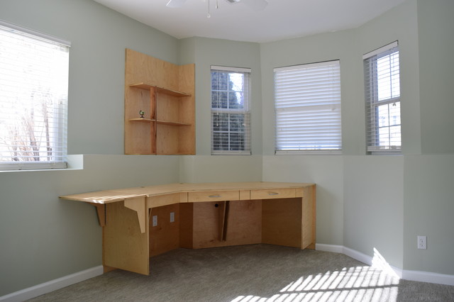 Home Office - Homage to F.L.W. flip top desk contemporary-home-office