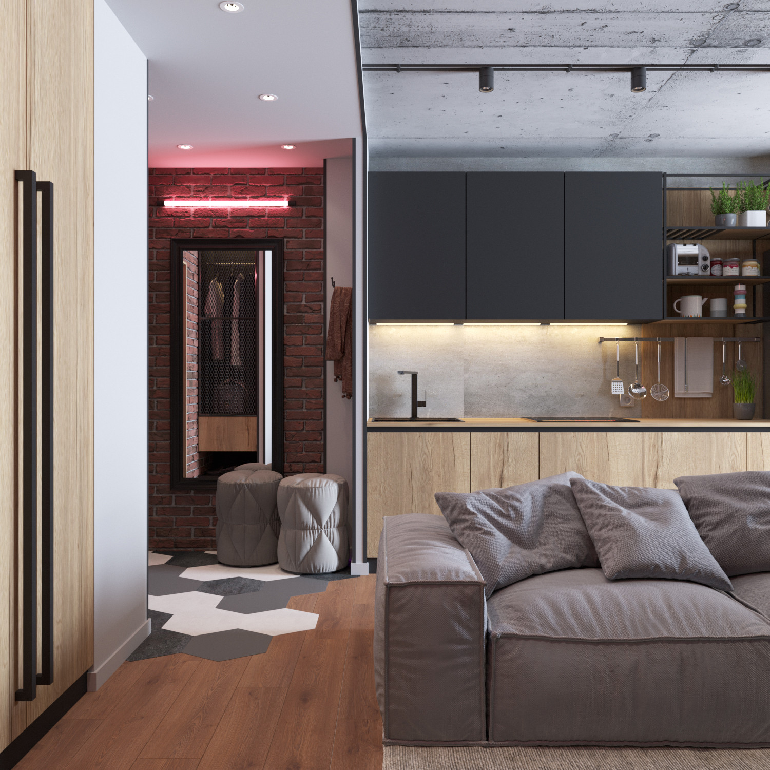 Лофт для молодой семьи