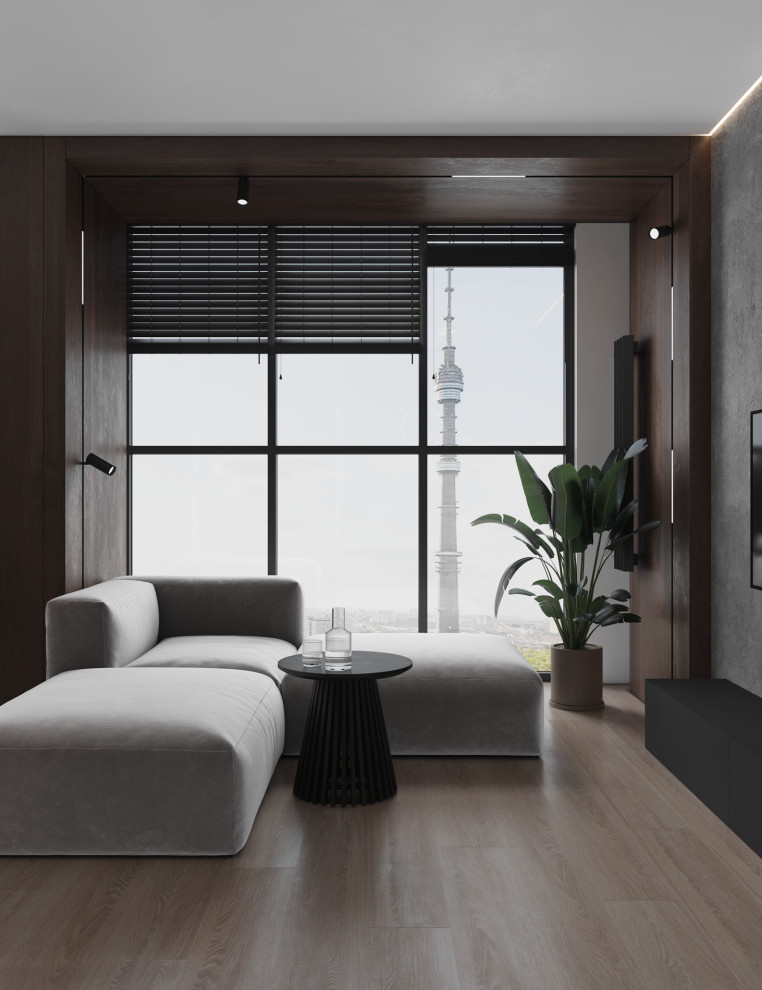 Мужской интерьер на 43кв.м ЖК "Фонвизина