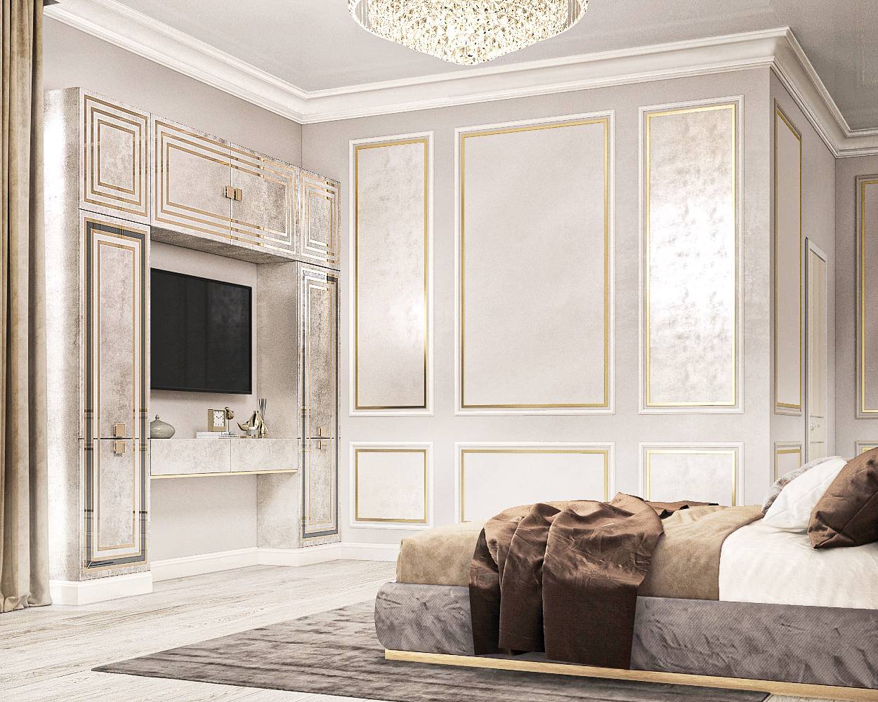 Мастер-спальня в частном доме