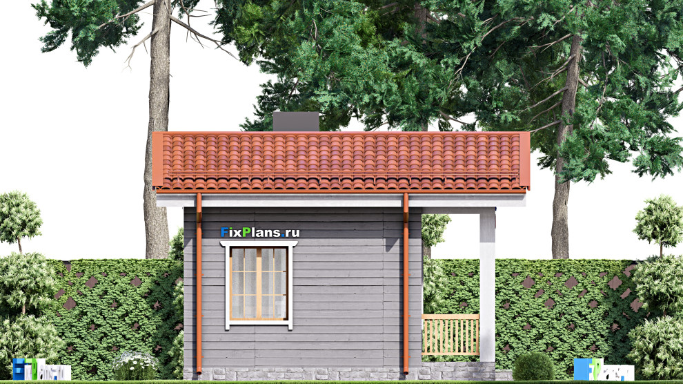 Проект одноэтажного дома 7х6м S32м2 F-15542