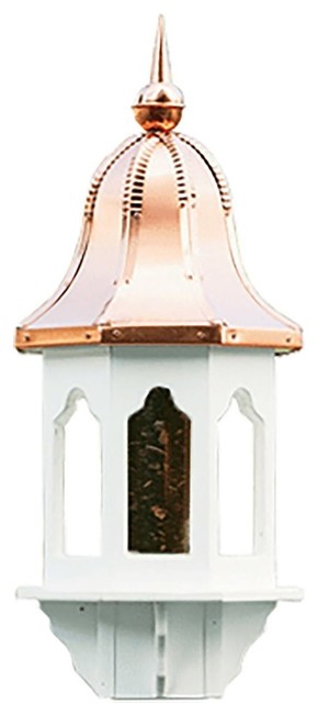 29 Copper Bell Top Bird Feeder Weatherproof Vinyl Body Post