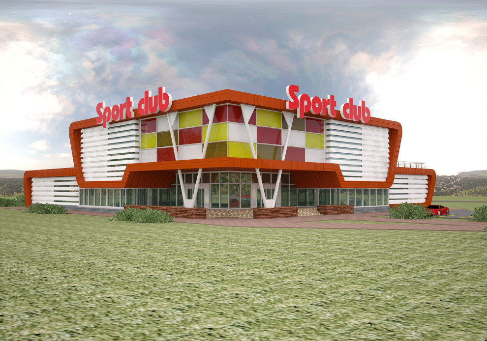 Архитектурный концепт центра семейного досуга и спорт клуба в городе Мелне