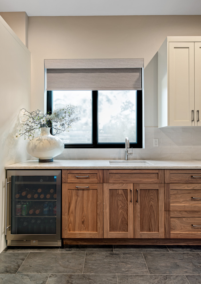 Home bar - transitional home bar idea