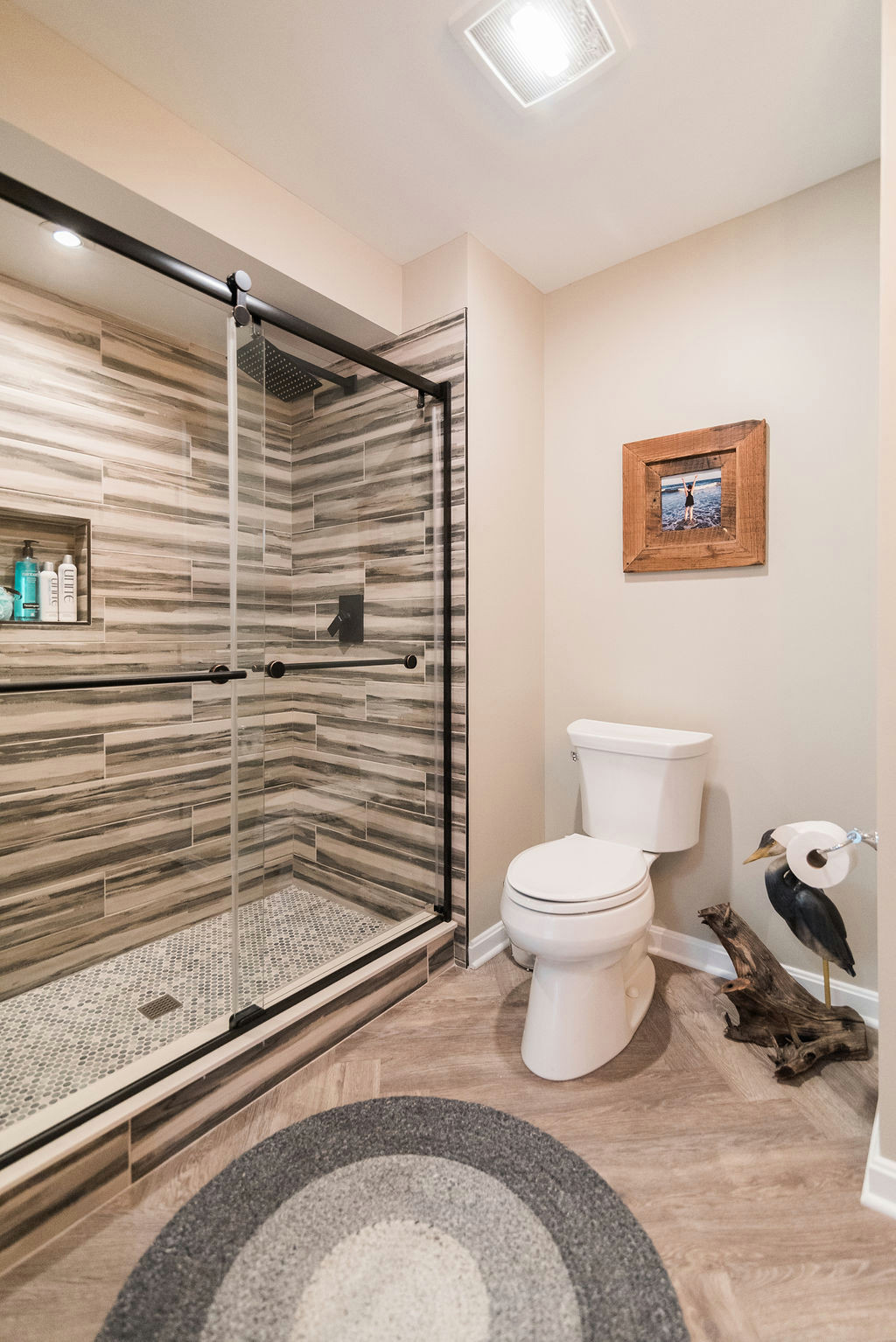 Modern Farmhouse Basement Shower