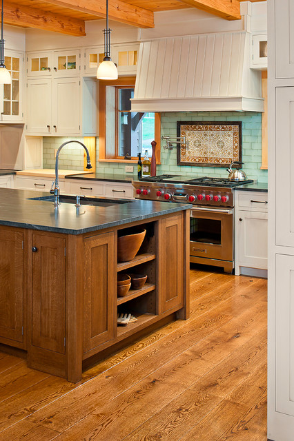 Natural White Oak Kitchen Wood Flooring - Traditional - Kitchen - Boston - by Hull Forest ...