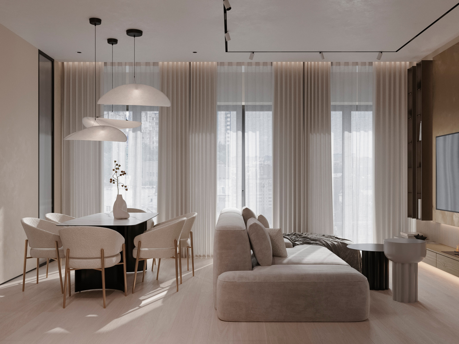 Гостиная. Апарт-комплекс Sky View