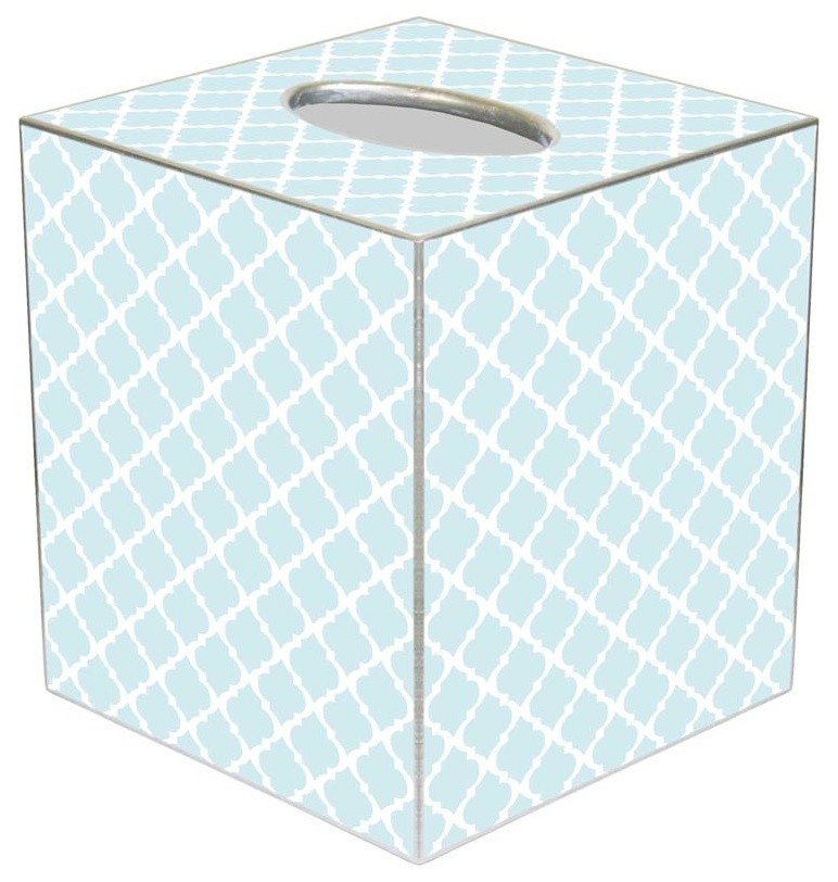 TB2605 Chelsea Light Blue Tissue Box Cover Contemporary Tissue