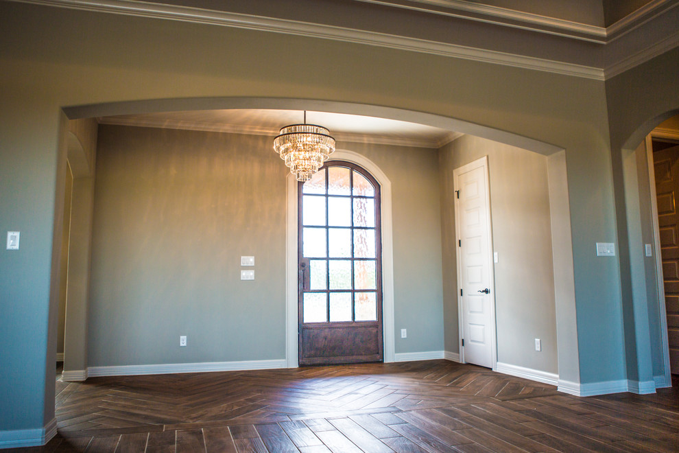 Inspiration for a rustic entryway remodel in Houston