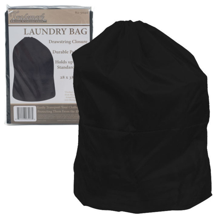 Heavy Duty Jumbo Sized Nylon Laundry Bag - BLACK