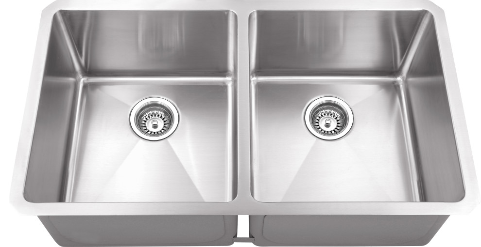 Stainless Steel (16 Gauge) Fabricated Kitchen Sink Contemporary