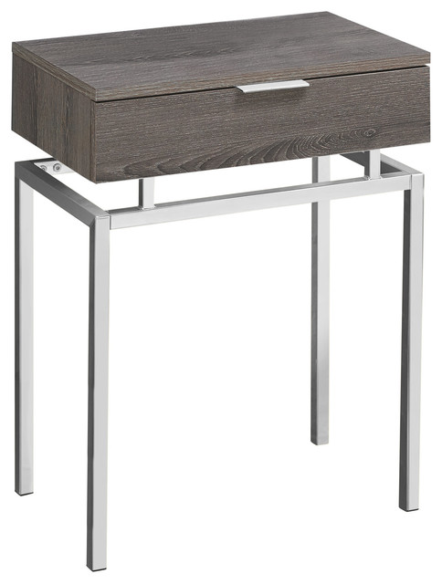 Monarch Particle Board Mdf And Metal Accent Table Contemporary Nightstands And Bedside Tables By Buildcom