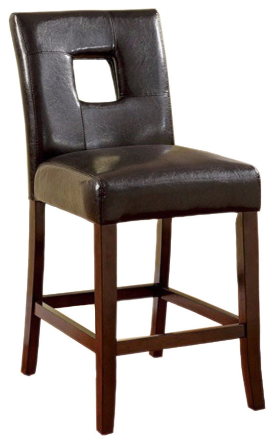 Lisbon II Contemporary Counter Height Chairs, Set of 2 Transitional