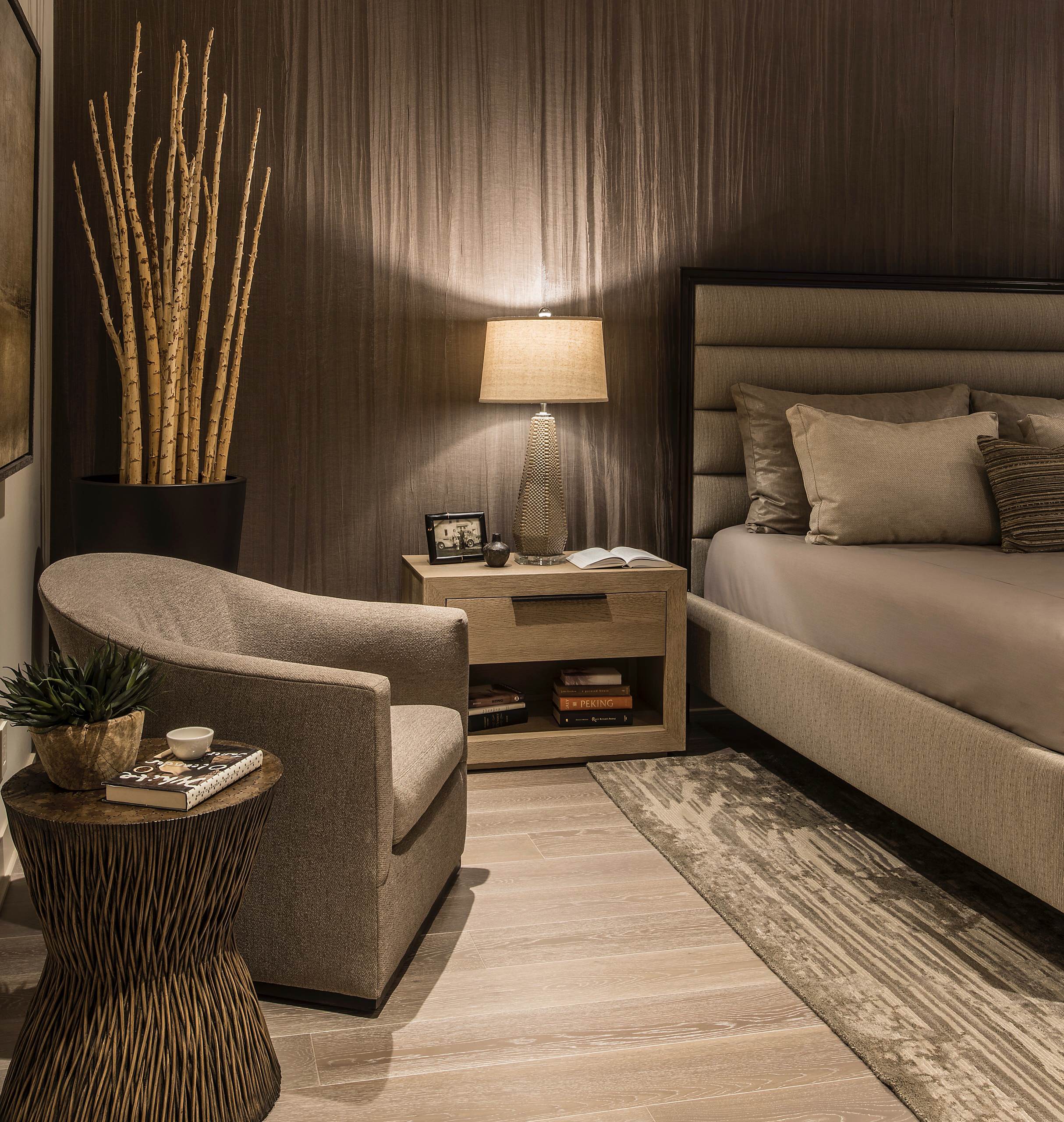 75 Bedroom with Brown Walls Ideas You'll Love - January, 2026 | Houzz, image size:2428x2560