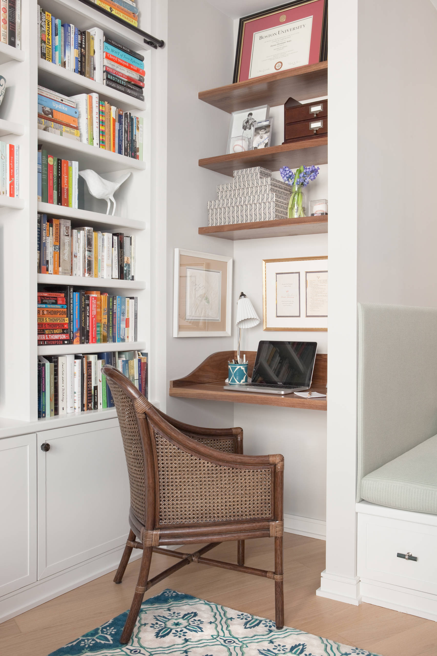 Small Study Nook Budget Small Spaces  Study nook, Small home offices,  Bedroom renovation