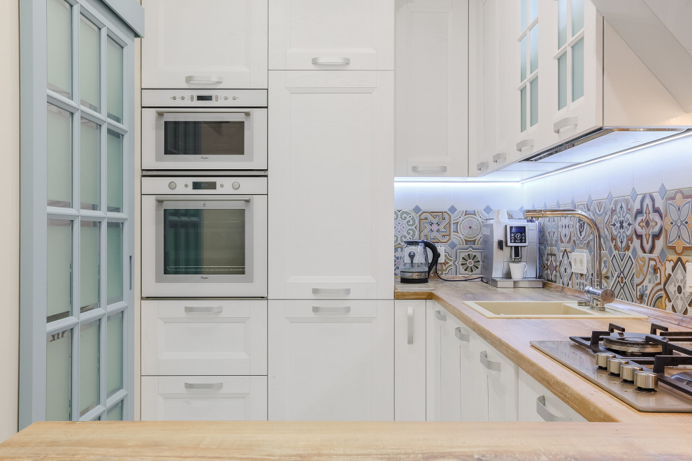 apartment with light blue doors