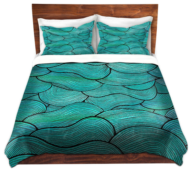 Dianoche Duvet Covers Twill Sea Waves Pattern Beach Style Dianoche Duvet Covers Twill Sea Waves Pattern