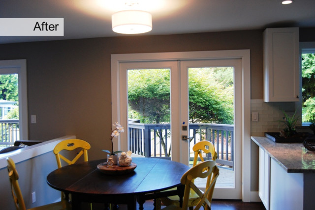 French Doors trendy-spisestue
