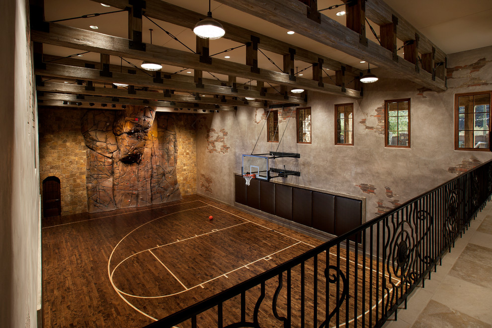 Design ideas for a mediterranean indoor sport court in Phoenix.
