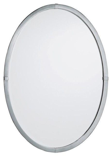 Oval Strapping Bathroom Mirror