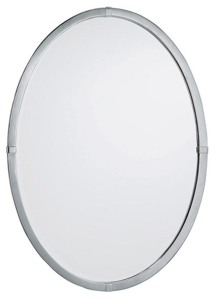 Oval Strapping Bathroom Mirror