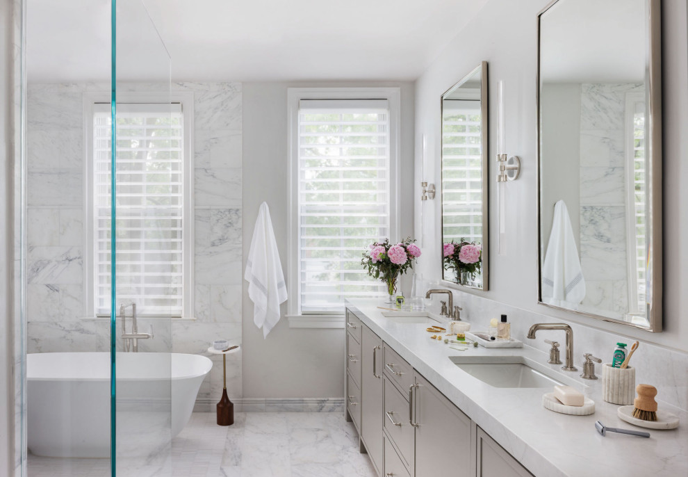 Inspiration for a transitional bathroom remodel in DC Metro