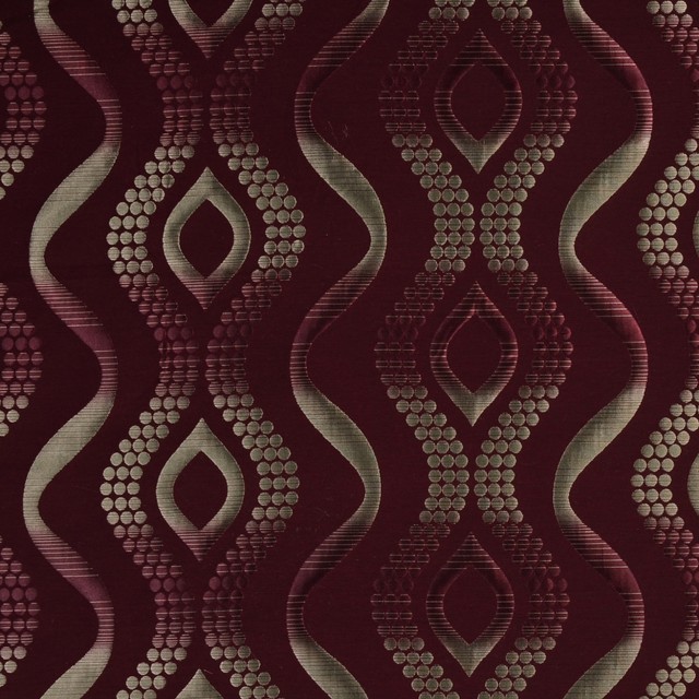 Cinnamon Metallic Red Contemporary Modern Damask Upholstery Fabric