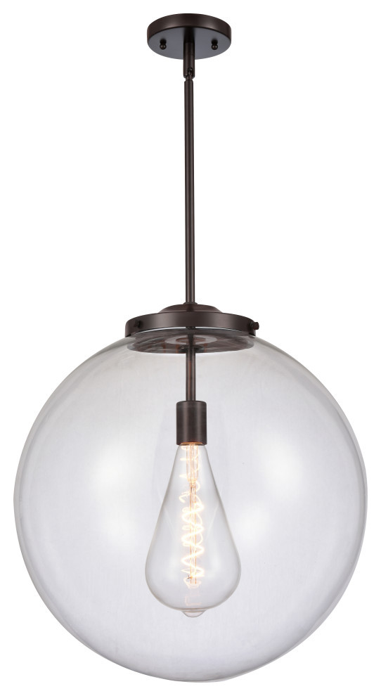 Beacon Pendant, Oil Rubbed Bronze, Clear, Clear