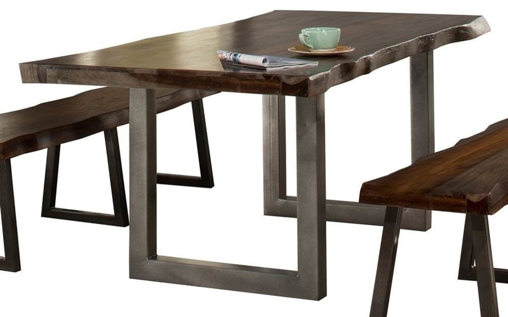 Emerson Rectangle Dining Table, Gray Sheesham