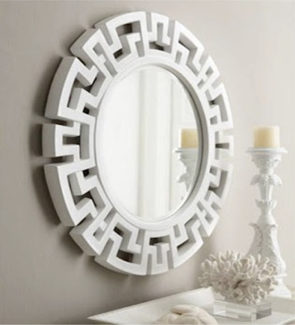White Abstract Mirror
