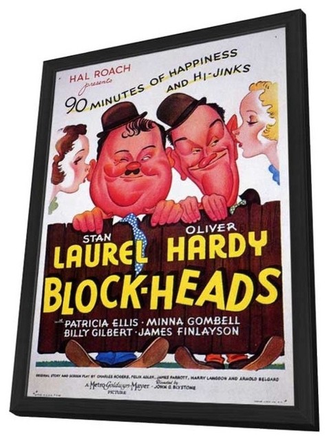 Block-Heads 11 x 17 Movie Poster - Style A - in Deluxe Wood Frame