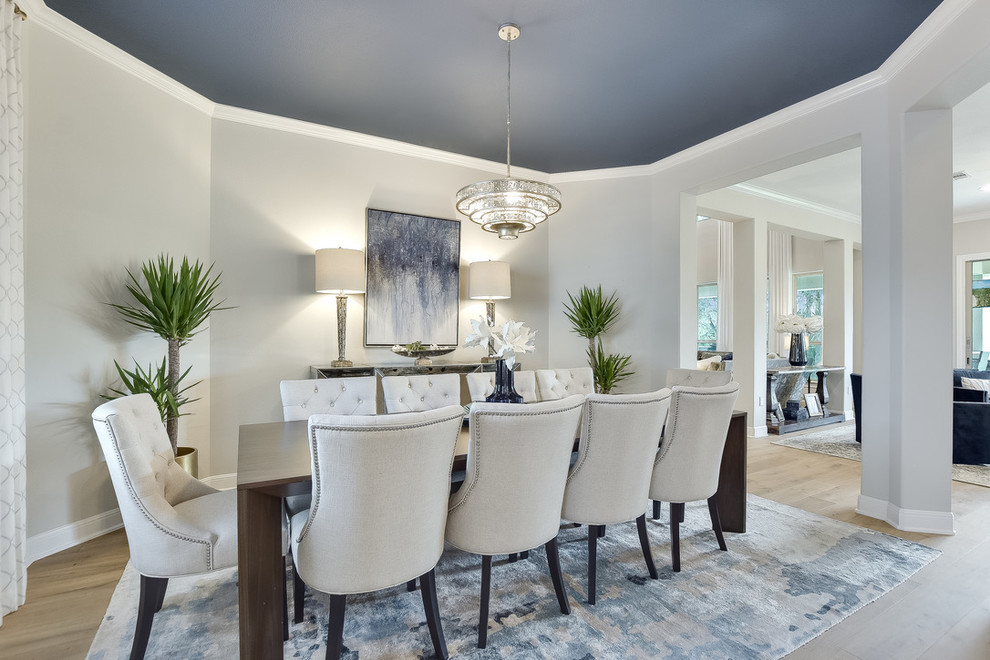 Inspiration for a transitional dining room remodel in Austin