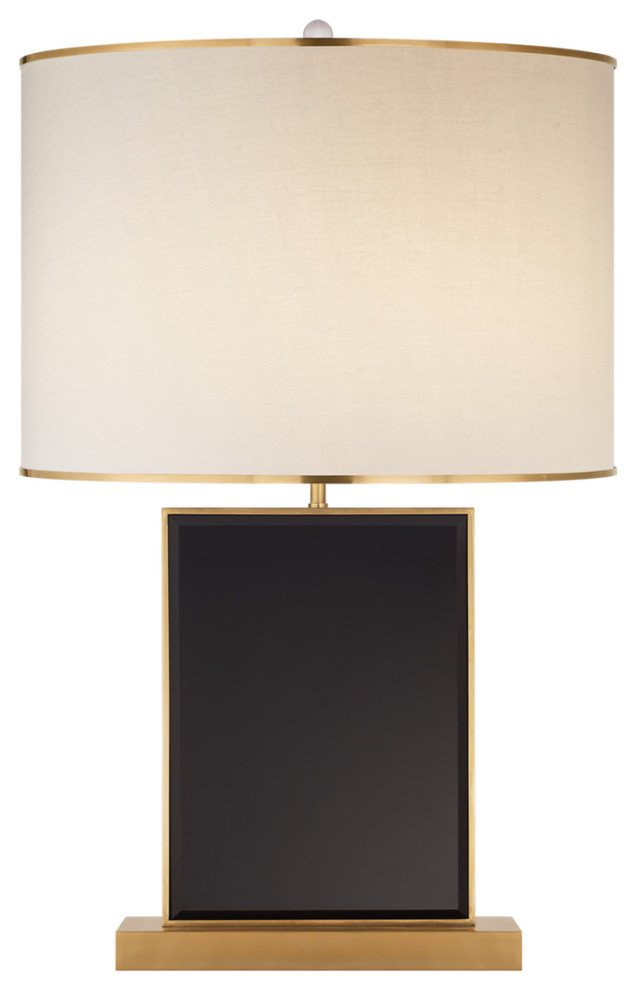 Bradford Large Table Lamp in Mirror and Polished Nickel with Cream Linen  Shade w - Transitional - Table Lamps - by Visual Comfort & Co. | Houzz