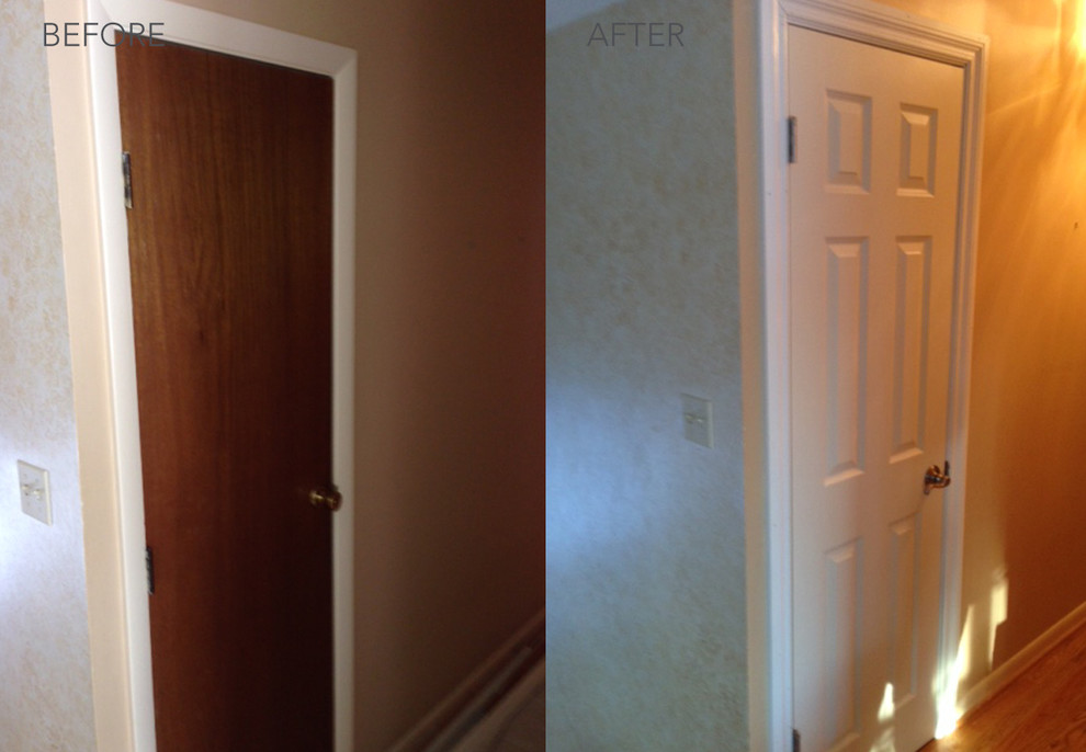 Inspiration for a modern hallway remodel in Orange County