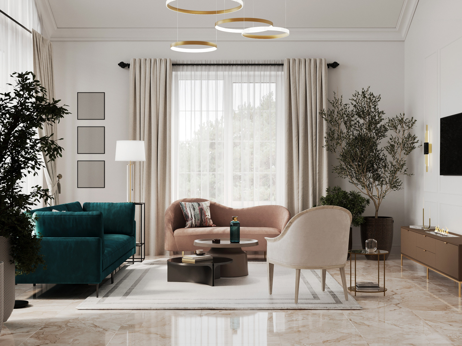 Дом с арочными окнами